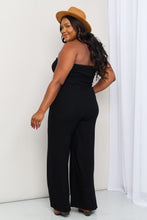 Load image into Gallery viewer, White Birch Solid Black Strappy Halter Neck Wide Leg Jumpsuit
