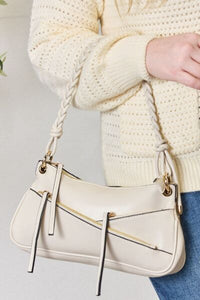 SHOMICO Braided Strap Zipper Pocketed Shoulder Bag