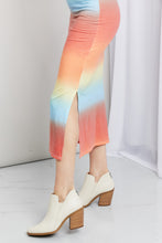 Load image into Gallery viewer, Zenana Gradient Pattern Sleeveless Slit Hem Midi Dress
