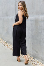 Load image into Gallery viewer, HEYSON Solid Black Button Down Wide Leg Jumpsuit
