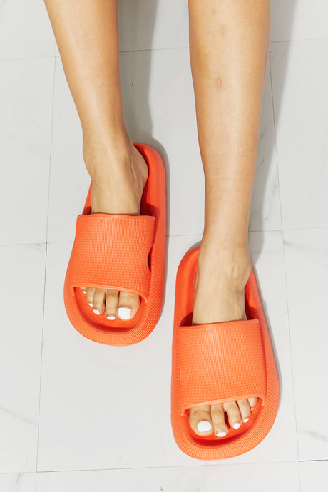 MM Shoes Orange Open Toe Slides