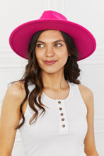 Load image into Gallery viewer, Fame Hot Pink Chain Embellished Wide Brimmed Hat
