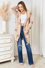 Load image into Gallery viewer, Double Take Color Burst Star Pattern Open Front Longline Cardigan
