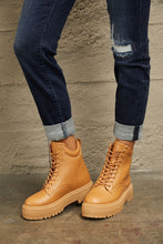 Load image into Gallery viewer, East Lion Corp Brown Platform Combat Boots
