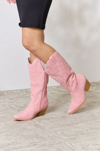 Forever Link Pink Knee High Cowgirl Boots
