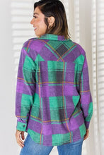 Load image into Gallery viewer, Zenana Plaid Button Down Long Sleeve Shacket
