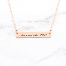 Cargar imagen en el visor de la galería, Gracefully Made Jeremiah 29:11 Personalized Bar Necklace
