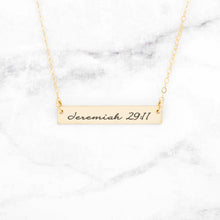 Cargar imagen en el visor de la galería, Gracefully Made Jeremiah 29:11 Personalized Bar Necklace
