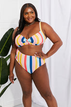 Load image into Gallery viewer, Marina West Swim Multicolor Striped Two Piece Bikini Set

