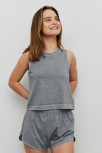 Carica l&#39;immagine nel visualizzatore di Gallery, THE BLANK LAB Gray Organic Cotton Crop Tank and Shorts Set
