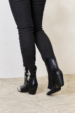 Load image into Gallery viewer, East Lion Corp Black Rhinestone Embellished Pointed Toe Ankle Boots
