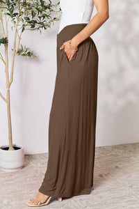 Double Take Smocked Waist Wide Leg Pants