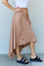 Load image into Gallery viewer, Ninexis Camel Brown High Low Maxi Skirt
