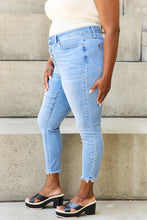 Load image into Gallery viewer, Judy Blue Keeley High Rise Button Fly Distressed Hem Blue Denim Skinny Jeans
