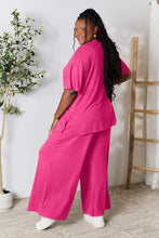 Ladda upp bild till gallerivisning, Double Take Solid Color Relaxed Fit Two Piece Loungewear Set
