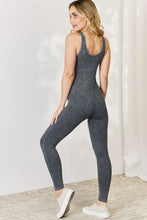 Ladda upp bild till gallerivisning, Zenana Ash Black Ribbed Tank Style Jumpsuit
