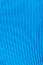 Carregar imagem no visualizador da galeria, Culture Code Blue Ribbed Sweetheart Neck Soft Knit Top
