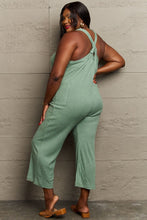 Load image into Gallery viewer, HEYSON Sage Green Soft Rib Knit Jumpsuit
