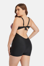 Load image into Gallery viewer, LYB Swimwear Plus Size Solid Floral Contrast One Piece Swimsuit
