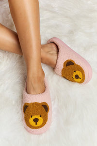 Melody Teddy Bear Plush Slide Slippers