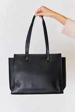 Load image into Gallery viewer, David Jones Luxe Vegan Leather Business Tote Bag
