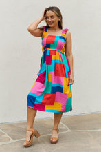 Загрузить изображение в средство просмотра галереи, And The Why Multicolored Patchwork Midi Dress
