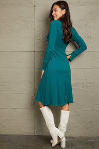 Culture Code Blue Seam Detailed A-Line Dress