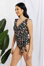 Carregar imagem no visualizador da galeria, Marina West Swim Multicolor Floral Ruffled Tie Side One Piece Swimsuit
