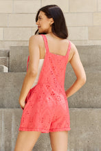 Load image into Gallery viewer, Davi &amp; Dani Strawberry Red Eyelet Romper
