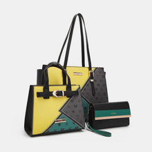 Load image into Gallery viewer, Nicole Lee USA 3-Piece Color Block Handbag Set
