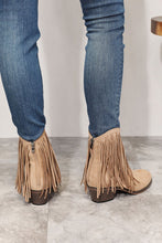 Load image into Gallery viewer, Legend Tan Fringe Cowboy Western Ankle Boots
