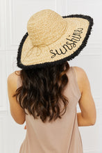 Ladda upp bild till gallerivisning, Fame Straw Sunshine Embroidered Fringe Hat
