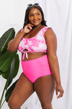 Load image into Gallery viewer, Marina West Swim Pink Floral Tie Dye Two Piece Bikini Set
