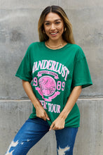 Load image into Gallery viewer, Sweet Claire Forest Green &quot;Wanderlust&quot; Graphic Short Sleeve Tee Shirt
