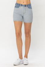 Load image into Gallery viewer, Judy Blue Color Block Blue Denim Shorts
