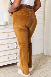 Judy Blue Maci Mid Rise Camel Brown Bootcut Corduroy Pants
