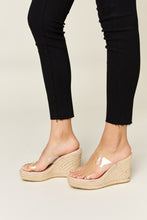 Ladda upp bild till gallerivisning, Forever Link Clear Strap Espadrille Platform Wedge Sandals
