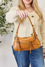 Cargar imagen en el visor de la galería, SHOMICO Braided Strap Zipper Pocketed Shoulder Bag
