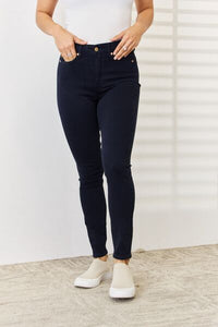 Judy Blue Clara Garment Dyed Tummy Control Blue Denim Skinny Jeans