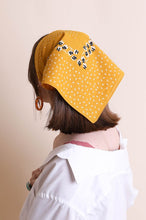 Load image into Gallery viewer, Leto Dot and Floral Border Bandana Scarf
