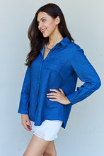 Load image into Gallery viewer, Ninexis Blue Jean Baby Denim Button Down Long Sleeve Top
