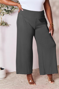 Double Take Smocked Waist Wide Leg Pants