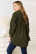 Load image into Gallery viewer, Heimish Army Green Button Down Woven Shacket

