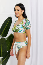 Load image into Gallery viewer, Marina West Swim Multicolor Tropical Puffy Sleeve Tie Detail Bikini Set
