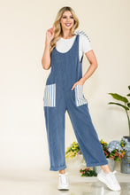 Carregar imagem no visualizador da galeria, Celeste Striped Contrast Ribbed Knit Fashion Forward Jumpsuit
