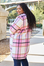 Load image into Gallery viewer, Double Take Plaid Button Down Lapel Collared Coat
