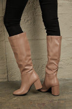 Load image into Gallery viewer, East Lion Corp Mocha Block Heel Knee High Boots
