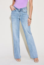 Ladda upp bild till gallerivisning, Judy Blue Charlie V Front Waist Blue Denim Straight Leg Jeans
