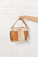Load image into Gallery viewer, Nicole Lee Two Tone Vegan Eco Leather Handbag &amp; Pouch Two Piece Set
