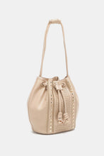 Load image into Gallery viewer, Nicole Lee Solid Color Studded Pebbled Vegan Leather Bucket Bag
